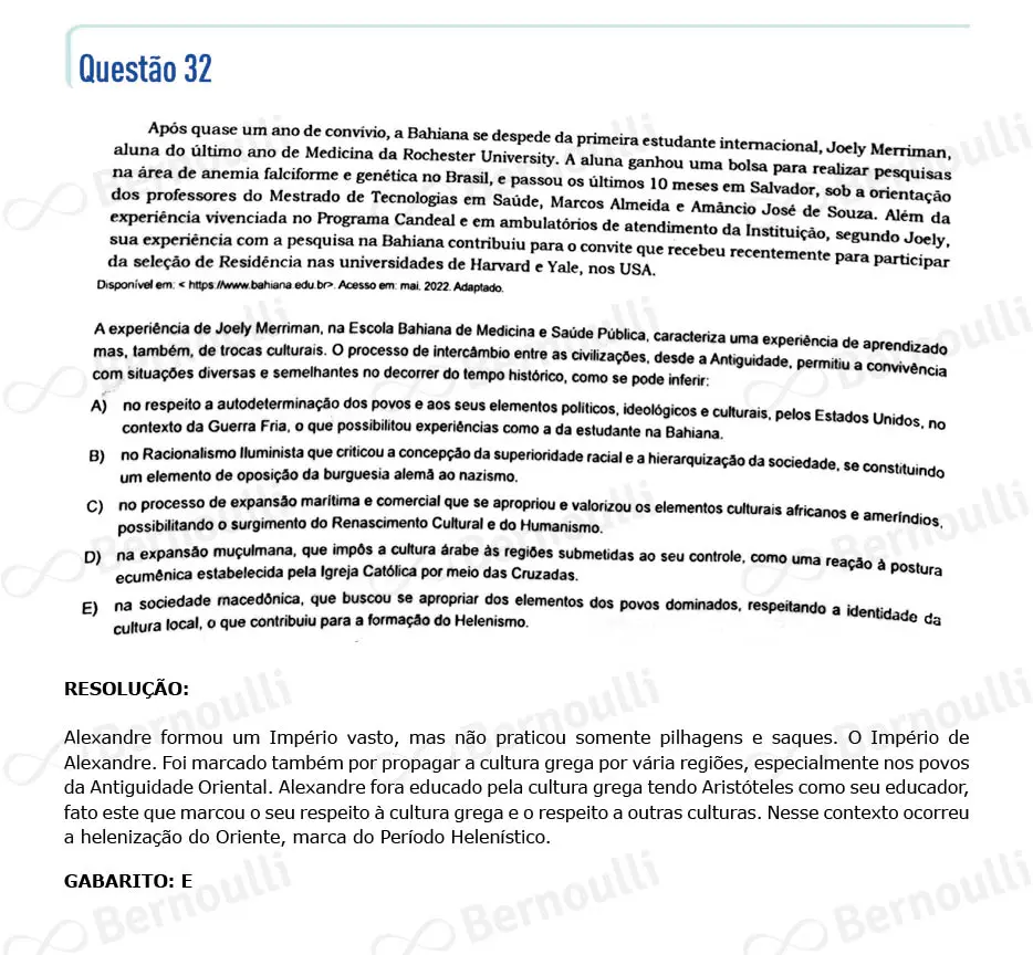 Questu00e3o 32 - Questu00f5es - 2022 - 2u00ba Semestre - BAHIANA