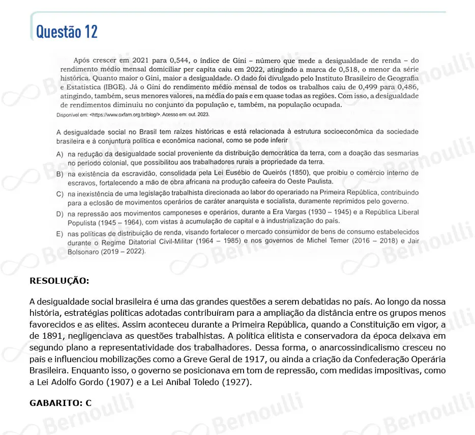 Questu00e3o 12 - Questu00f5es - 2024 - 1u00ba Semestre - BAHIANA