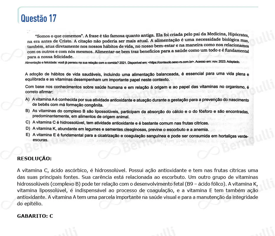 Questu00e3o 17 - Questu00f5es - 2024 - 1u00ba Semestre - BAHIANA