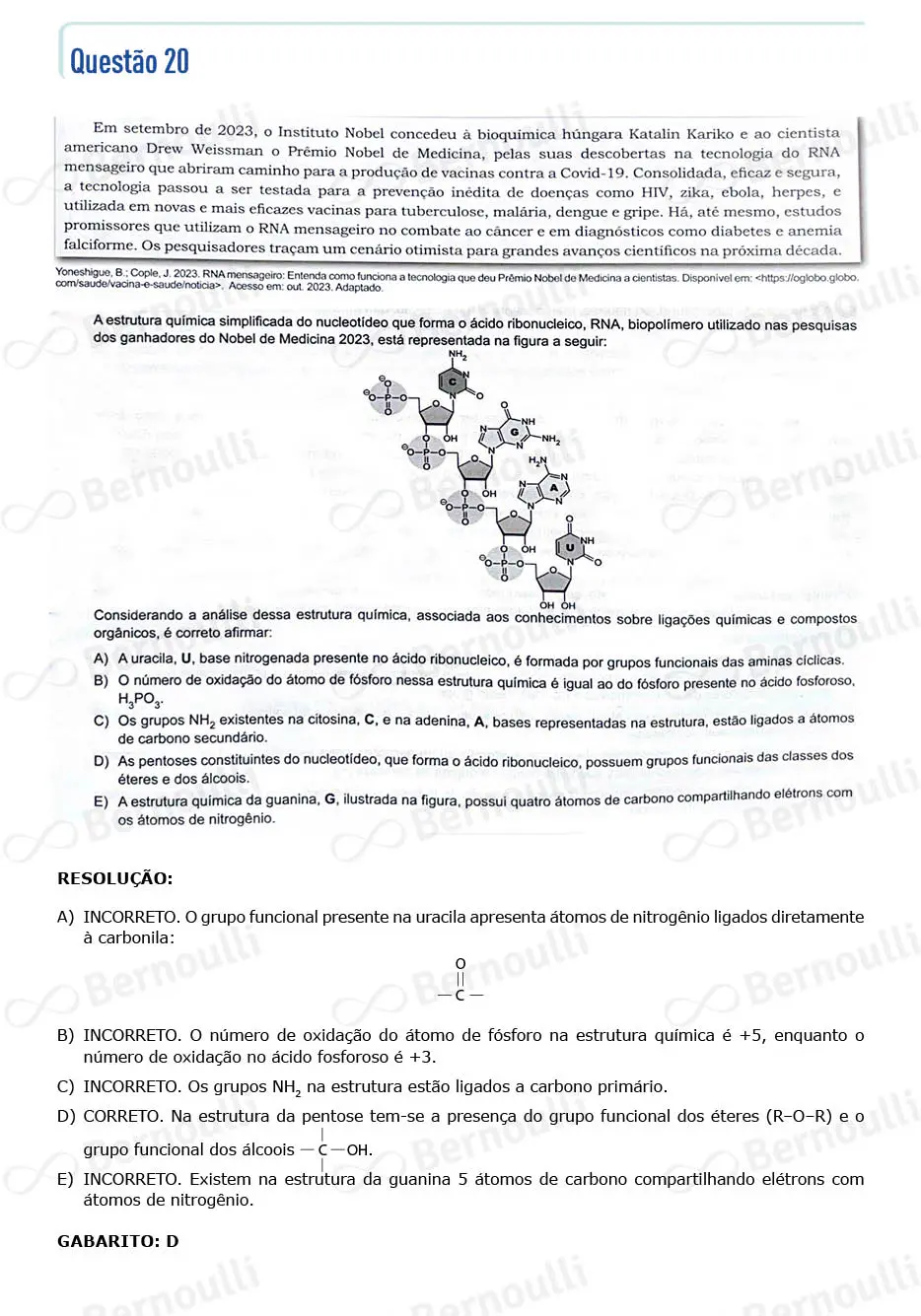 Questu00e3o 20 - Questu00f5es - 2024 - 1u00ba Semestre - BAHIANA