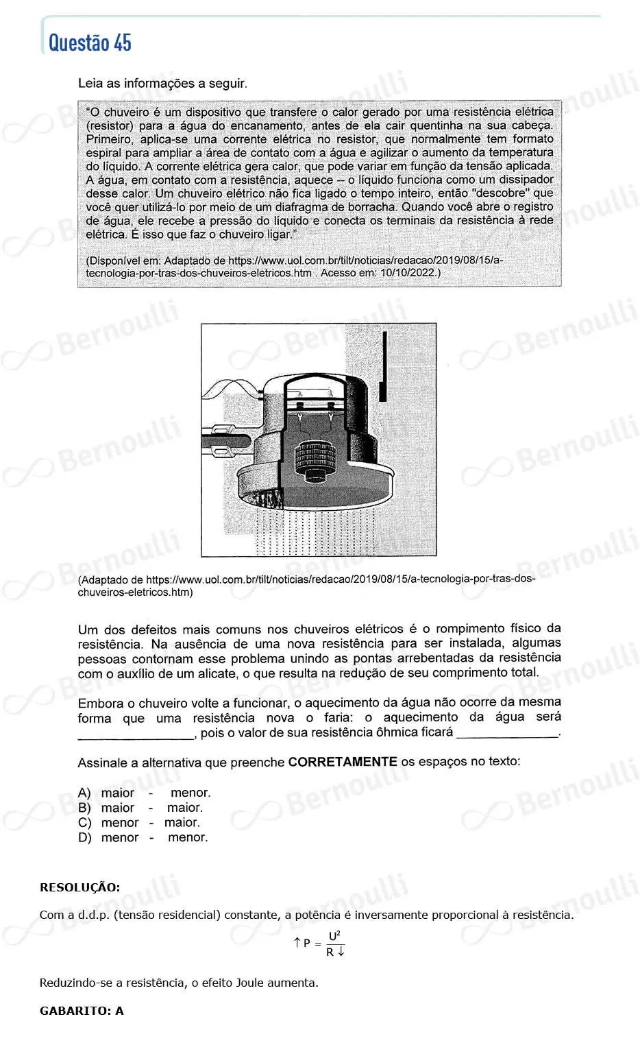 Questu00e3o 45 - Questu00f5es - 2023 - 1u00ba Semestre - CMMG