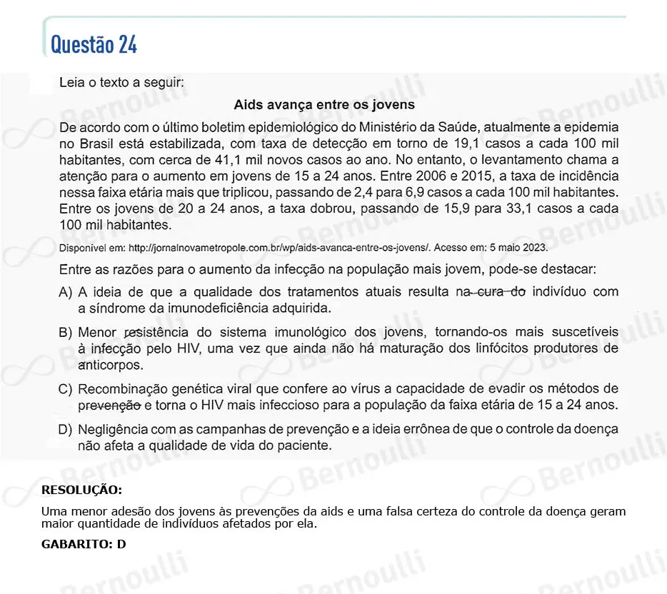 Questu00e3o 24 - Questu00f5es - 2023 - 2u00ba Semestre - CMMG