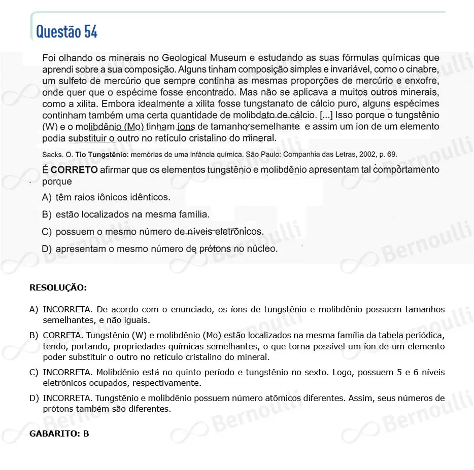 Questu00e3o 54 - Questu00f5es - 2023 - 2u00ba Semestre - CMMG