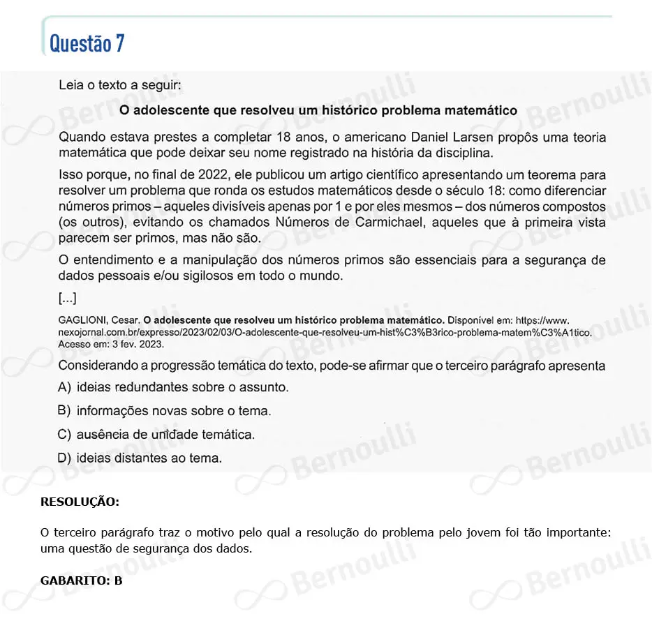 Questu00e3o 7 - Questu00f5es - 2023 - 2u00ba Semestre - CMMG