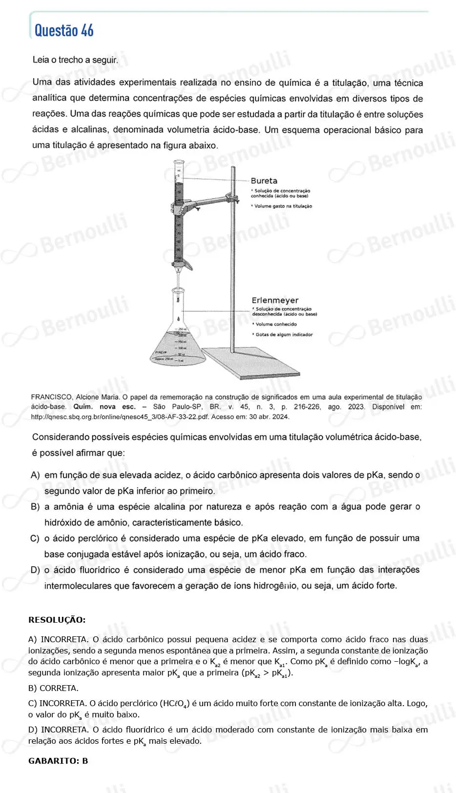 Questu00e3o 46 - Questu00f5es - 2024 - 2u00ba Semestre - CMMG