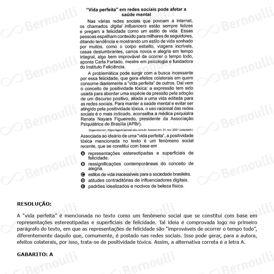 Questão 10 - Caderno Amarelo - 2023 - 1º Dia - Enem