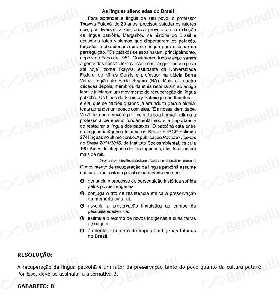 Questão 45 - Caderno Amarelo - 2023 - 1º Dia - Enem