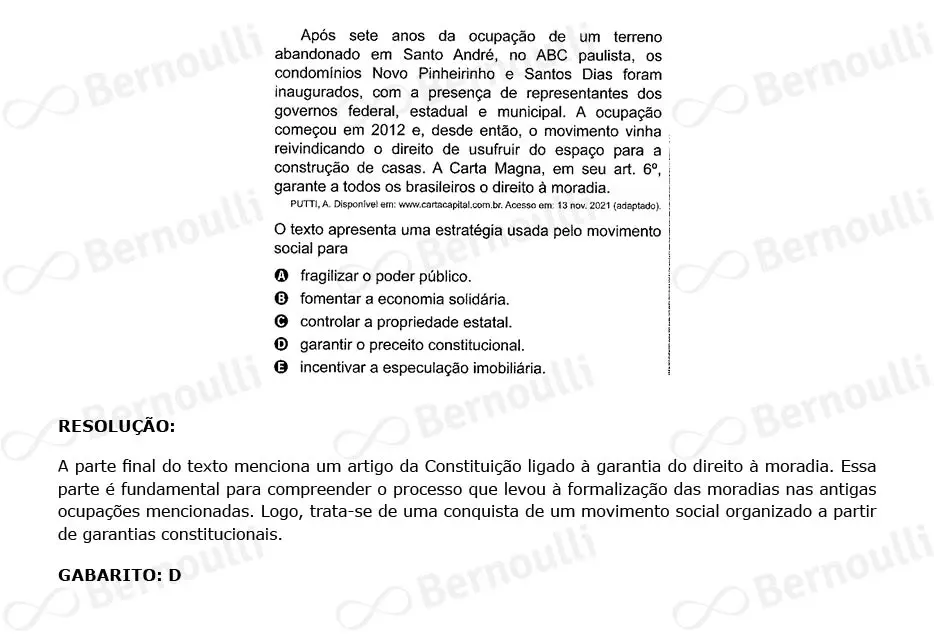 Questu00e3o 52 - Caderno Amarelo - 2023 - 1u00ba Dia - Enem