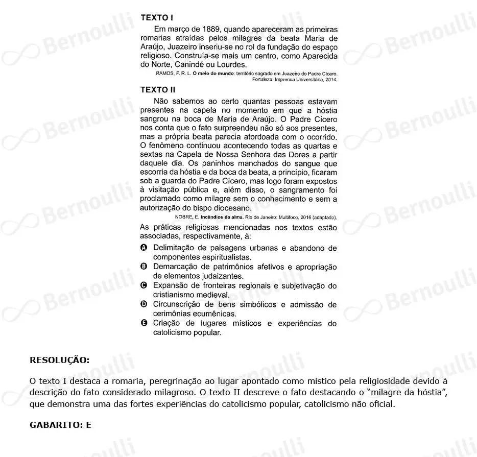 Questão 56 - Caderno Amarelo - 2023 - 1º Dia - Enem