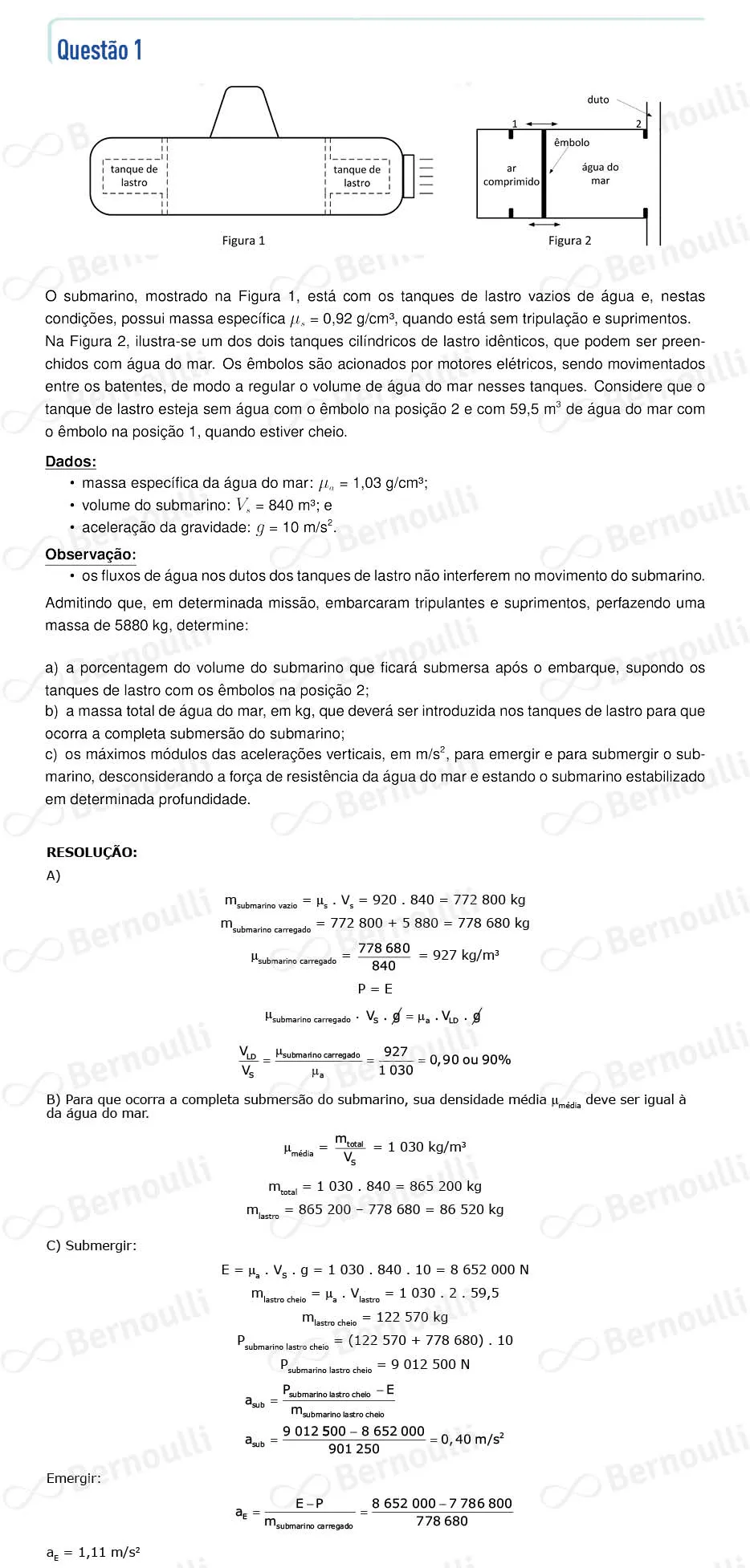 Questu00e3o 1 - Fisica - 2022 - 2u00b0 Fase - IME