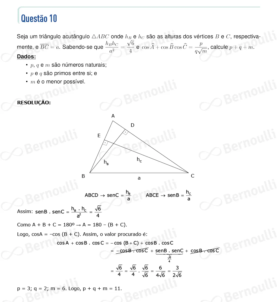 Questu00e3o 10 - Matematica - 2022 - 2u00b0 Fase - IME