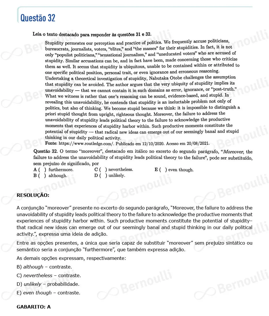 Questu00e3o 32 - Questu00f5es - 2022 - 1u00ba Fase - ITA