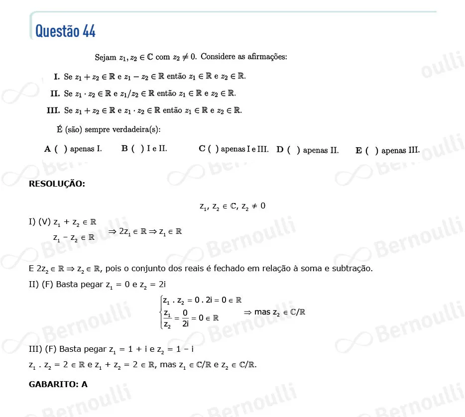 Questu00e3o 44 - Questu00f5es - 2022 - 1u00ba Fase - ITA