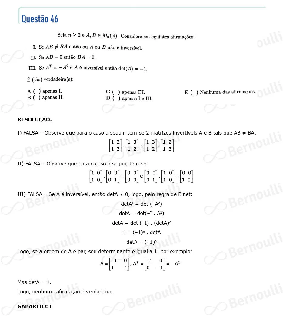 Questu00e3o 46 - Questu00f5es - 2022 - 1u00ba Fase - ITA