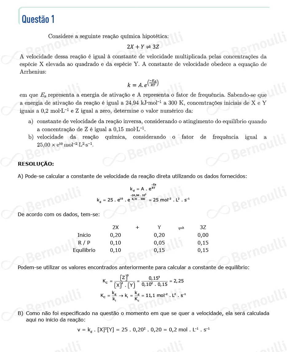 Questu00e3o 1 - Quimica e Matematica - 2022 - 2u00ba Fase - ITA