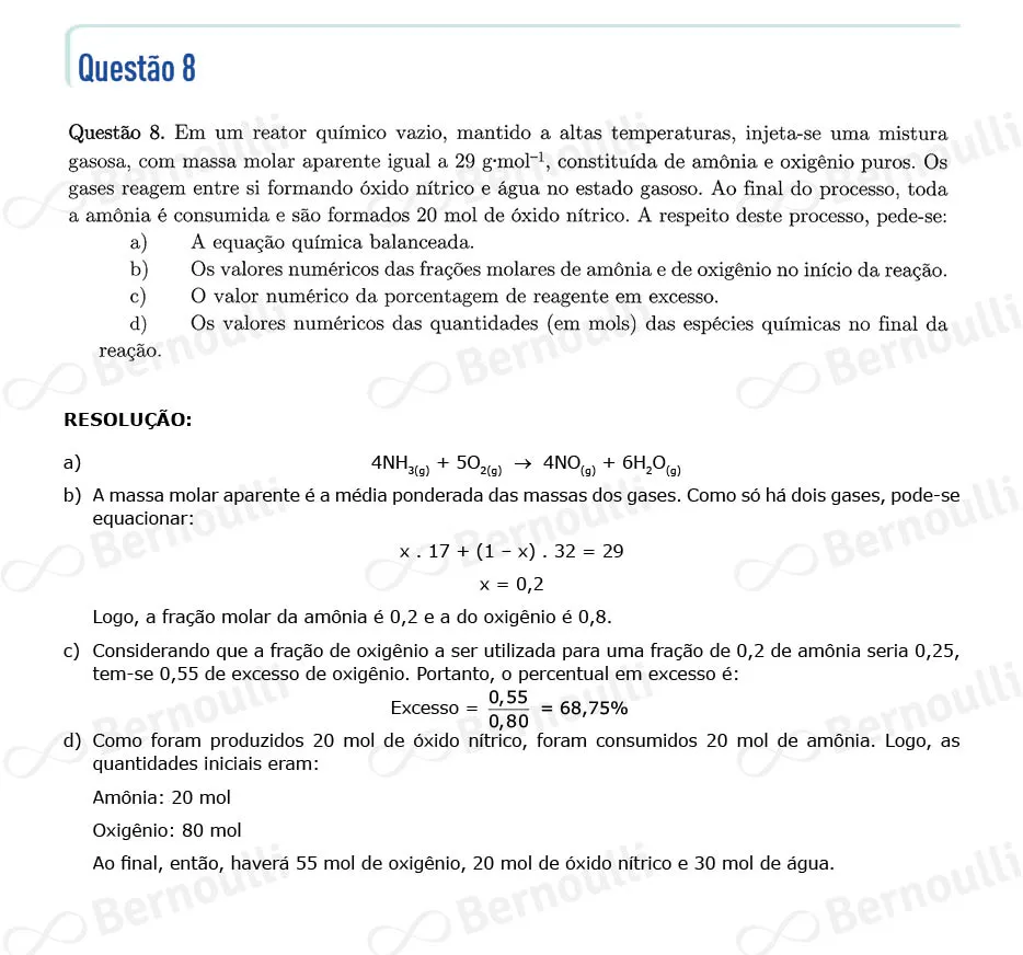 Questu00e3o 8 - Quimica e Matematica - 2022 - 2u00ba Fase - ITA