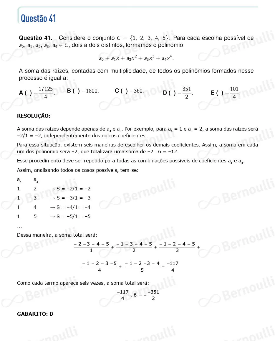 Questu00e3o 41 - Questu00f5es - 2024 - 1u00ba Fase - ITA