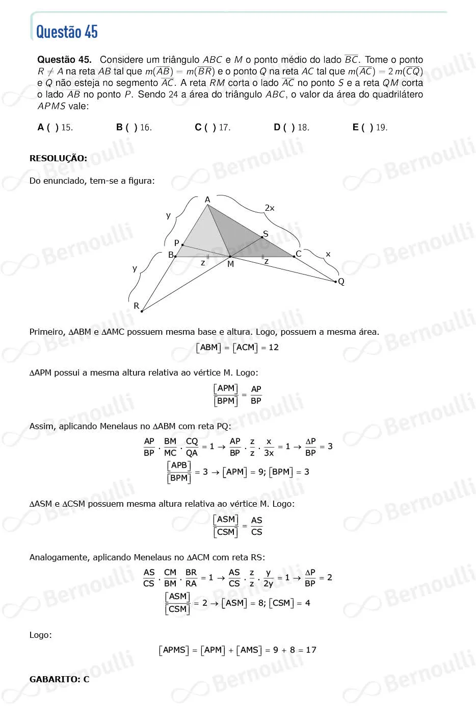 Questu00e3o 45 - Questu00f5es - 2024 - 1u00ba Fase - ITA