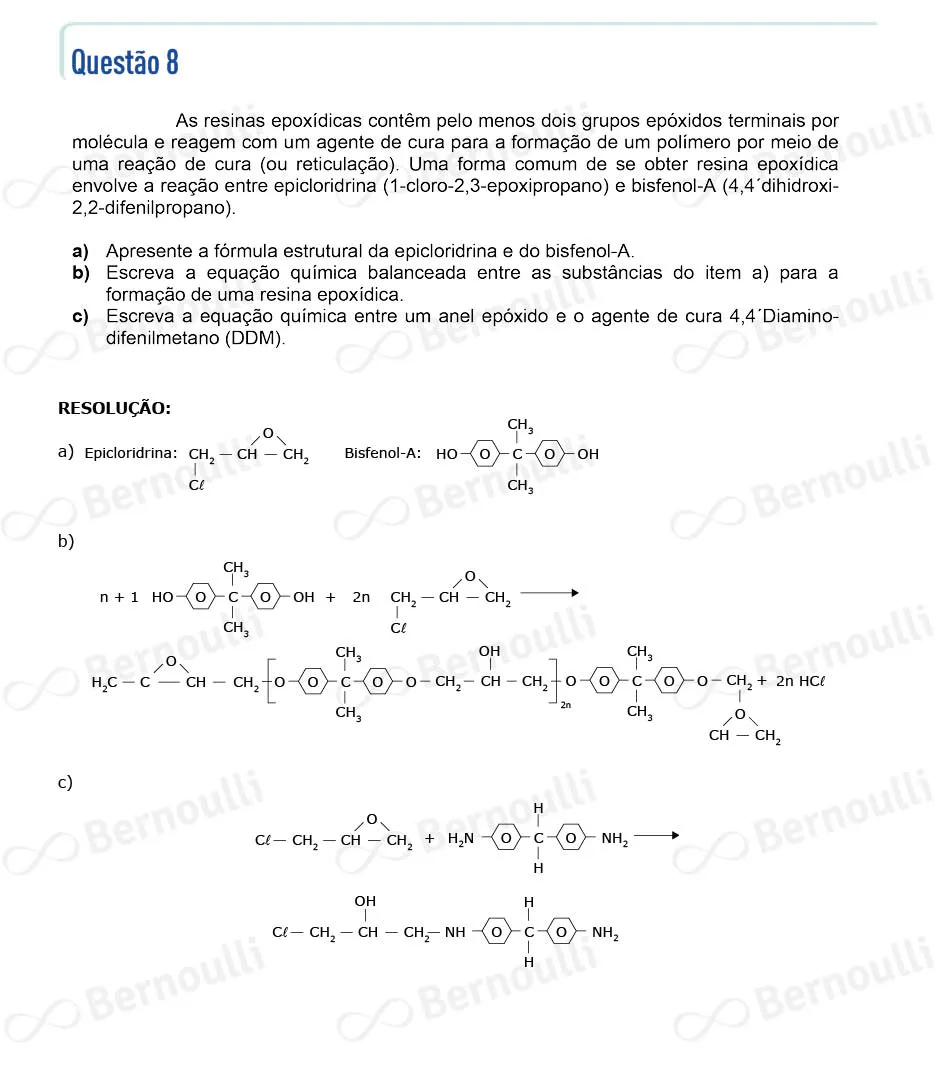 Questu00e3o 8 - Quimica e Matematica - 2024 - 2u00ba Fase - ITA