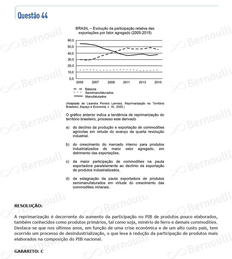 Questu00e3o 44 - Prova Q e X - 2022 - 1u00aa Fase - Unicamp