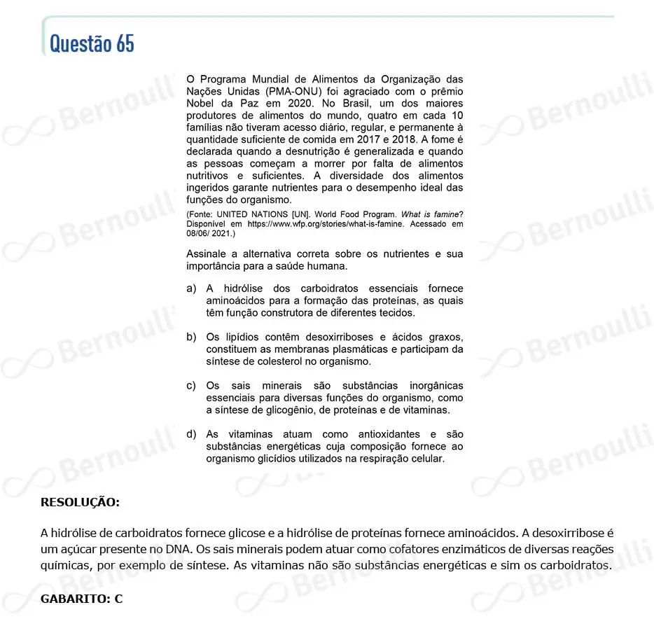 Questu00e3o 65 - Prova Q e X - 2022 - 1u00aa Fase - Unicamp