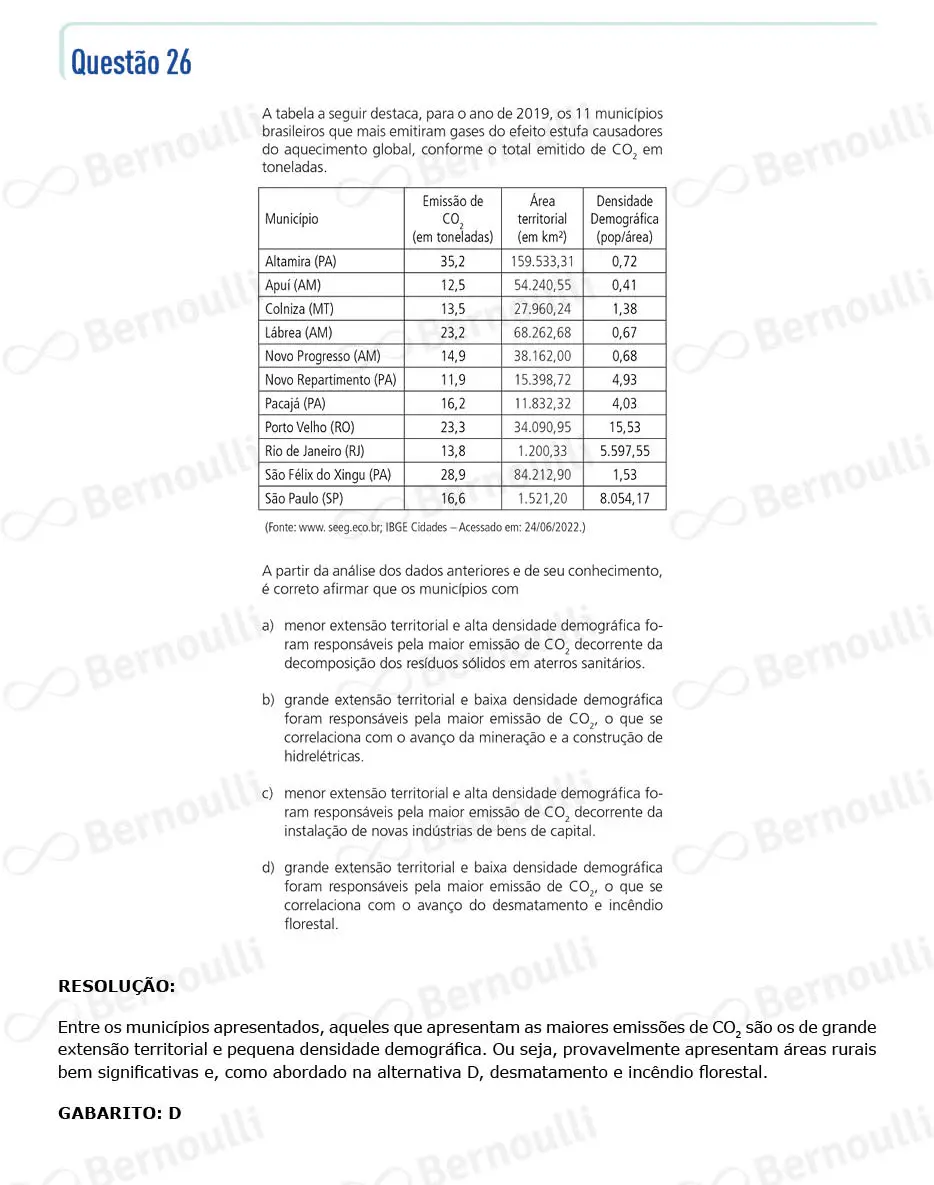 Questu00e3o 26 - Prova Q e Z - 2023 - 1u00aa Fase - Unicamp